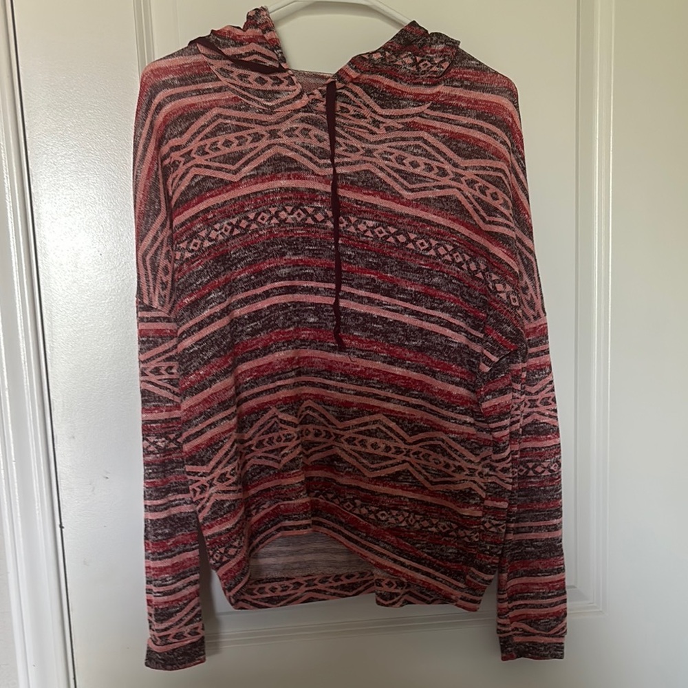 Striped Pink and Red Hoodie